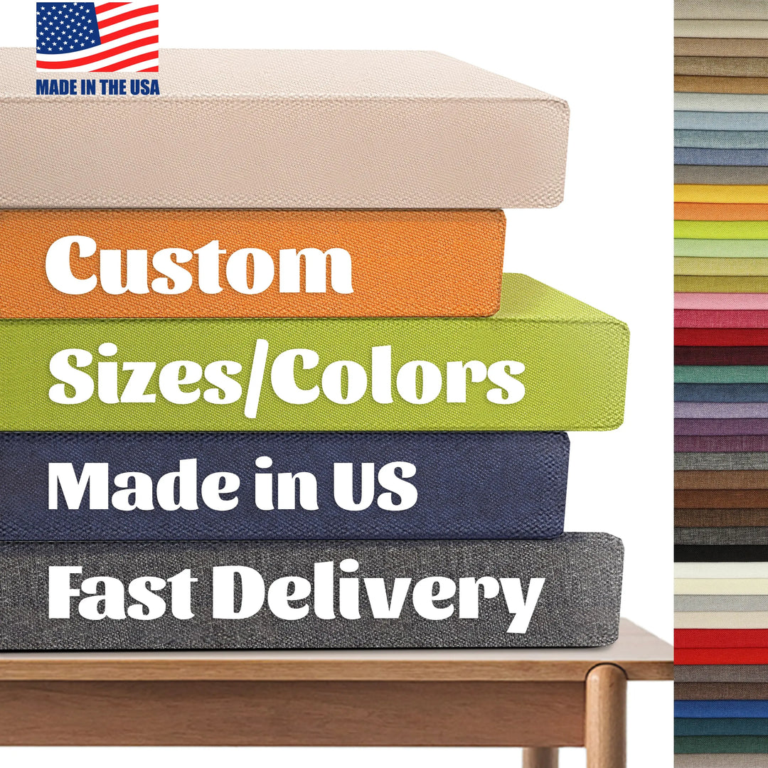 【Custom】Dutch Velet Fabric Seat Cushion, Indoor Bench Cushion Royal Shade USA