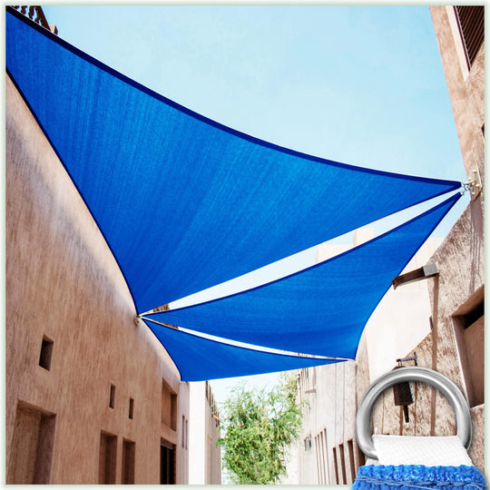 Right Triangle Sun Shade Sail Canopy, 200 GSM HDPE Fabric Shade