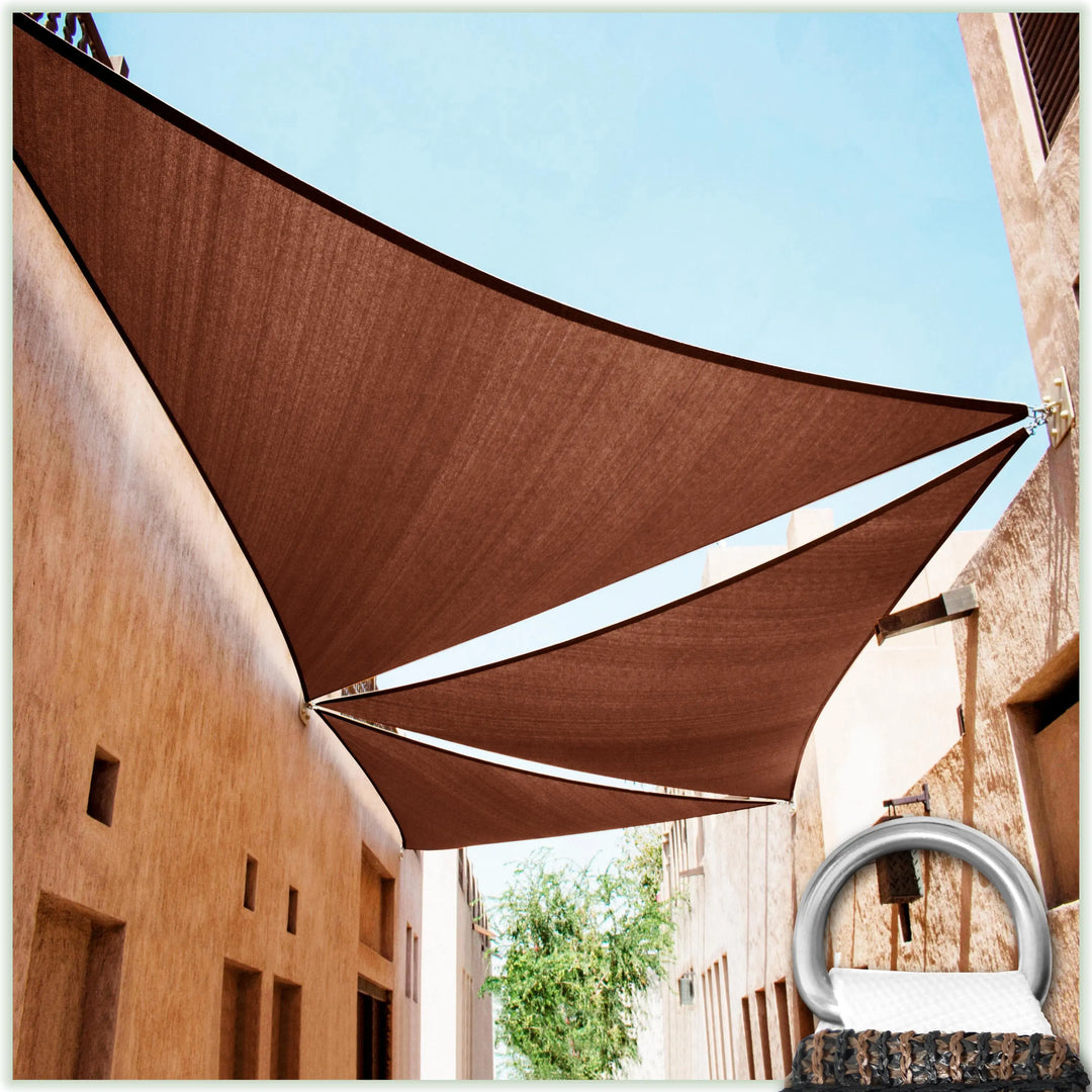 Right Triangle Sun Shade Sail Canopy, 200 GSM HDPE Fabric Shade
