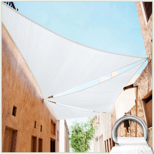 Right Triangle Sun Shade Sail Canopy, 200 GSM HDPE Fabric Shade