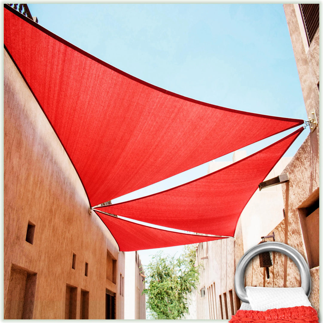 Right Triangle Sun Shade Sail Canopy, 200 GSM HDPE Fabric Shade