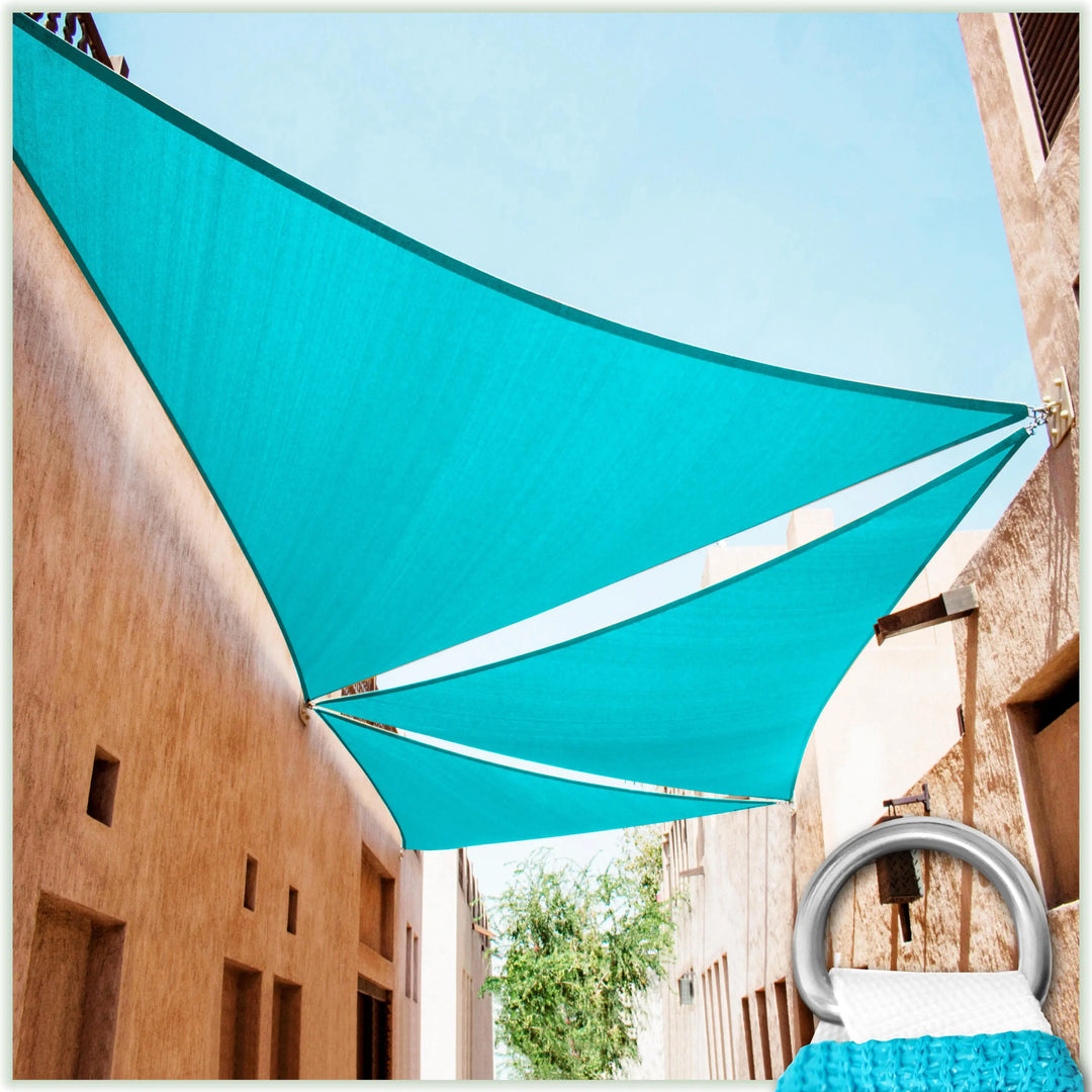 Right Triangle Sun Shade Sail Canopy, 200 GSM HDPE Fabric Shade