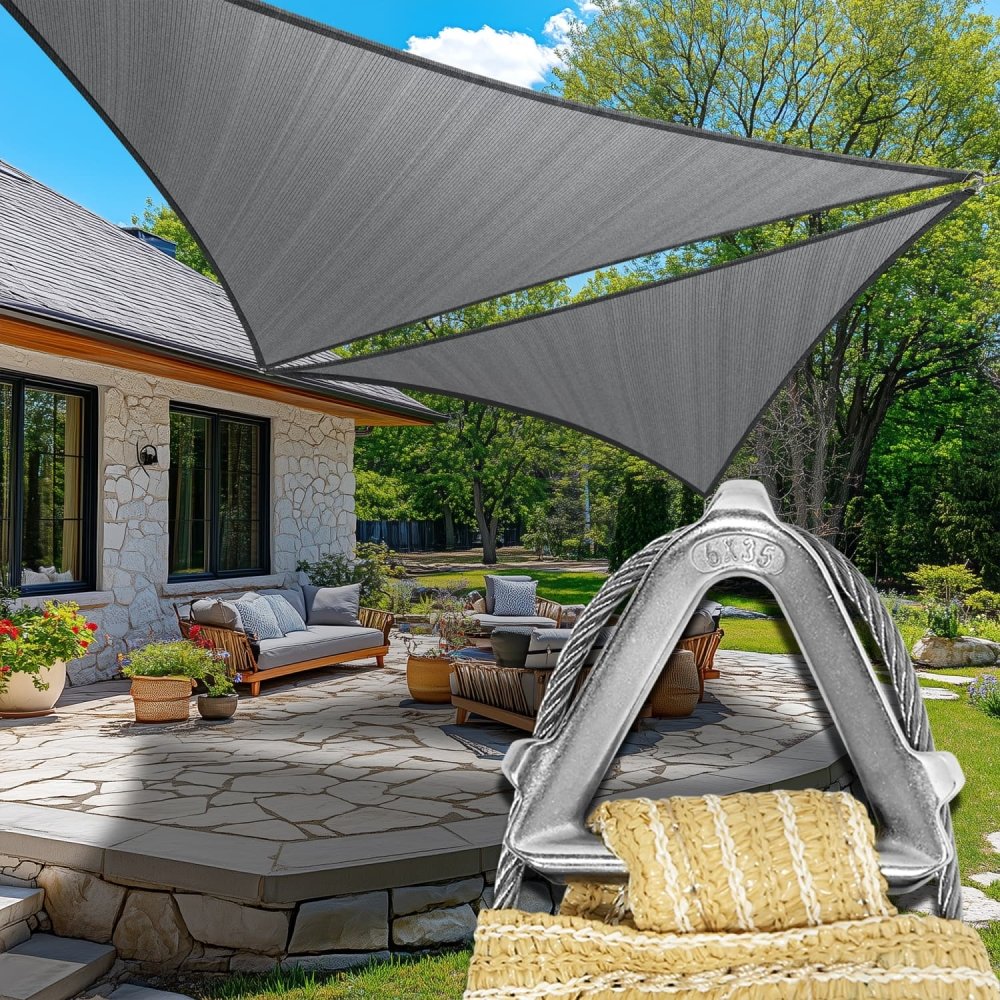 10 x 10 x 14.1 Custom Pro Ring Sun Shade Sail - Royal Shade USA