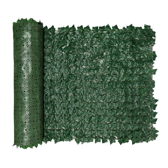 Artificial Ivy Privacy Fence & Grass Backdrop Wall, Faux Leaves Hedges Panels for Outdoor, Indoor Decor - 3 Years Warranty