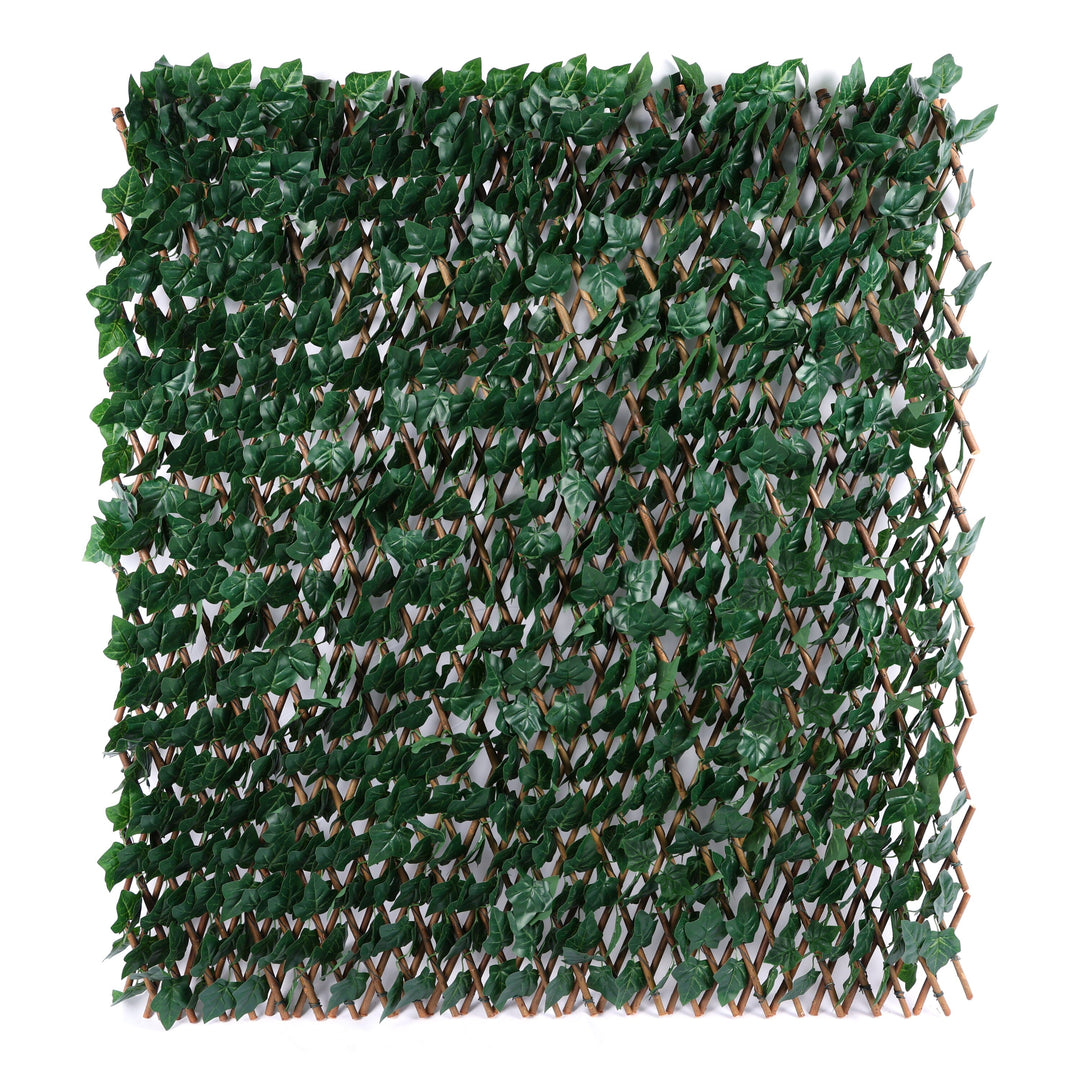 Expandable Faux Artificial Ivy Trellis Privacy Fence Screen - Single / Double Sided Leaves