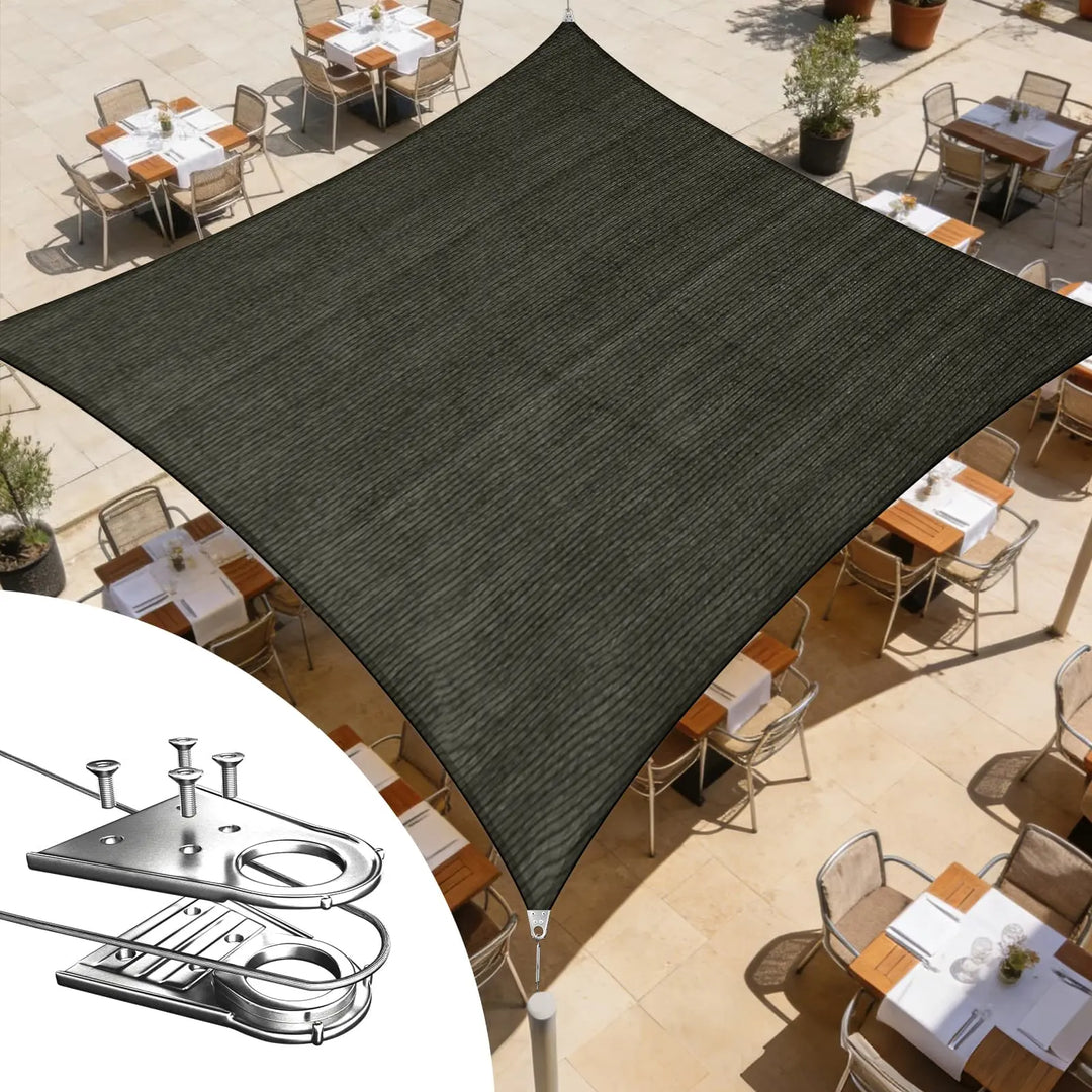Royal Shade Heavy Duty 260 GSM Premium Super Ring Square Shade Sail Royal Shade