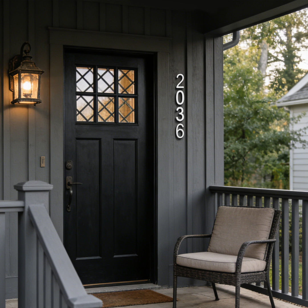 【Custom】Metal House Number Sign,Minimalist Address Sign Royal Shade USA