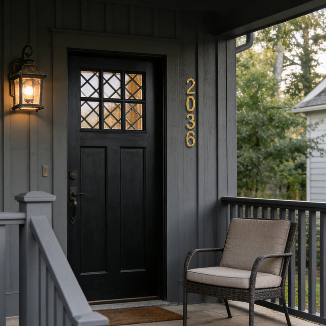 【Custom】Metal House Number Sign,Minimalist Address Sign Royal Shade USA