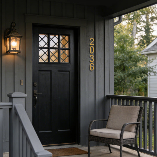 【Custom】Metal House Number Sign,Minimalist Address Sign Royal Shade USA