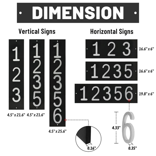 Royal Shade House Number Sign