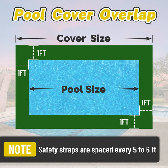 Rectangle Winter Swimming Safety Pool Cover