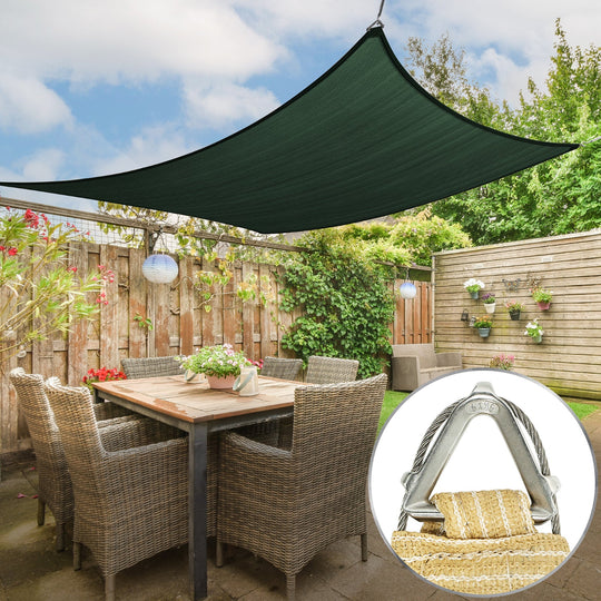 Square Pro Ring Durable Sun Shade Sail Canopy