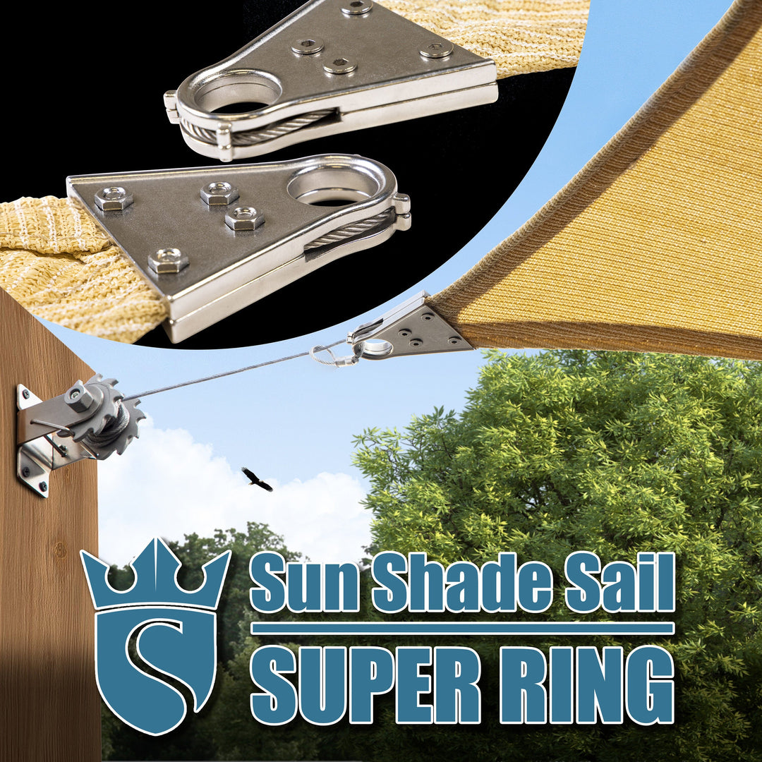 [CUSTOM] Super Ring Triangle/Rectangle/Square Heavy Duty 260 GSM Industrial Grade Sun Shade Sail
