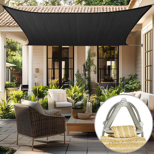 Rectangle Pro Ring Durable Sun Shade Sail Canopy Outdoor Patio Awning