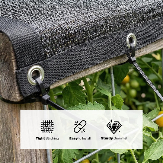 70% Sunblock Black Garden Shade Cloth Mesh Tarp