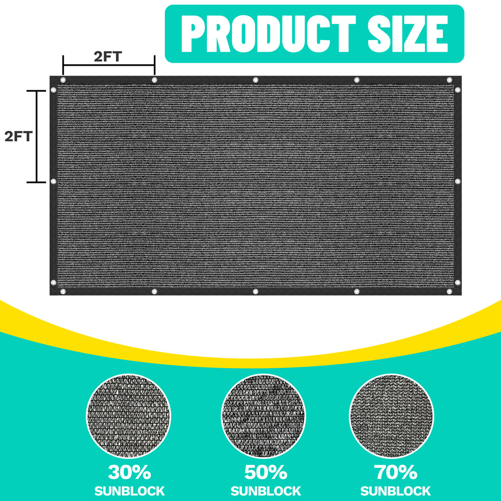 [CUSTOM] Royal Shade 30% / 50% / 70%Black Shade Cloth Mesh Tarp with Grommets