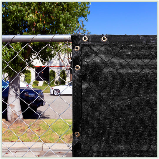 Heavy Duty PLUS Fence Privacy Screen Cover Windscreen with Heavy Duty Brass Grommets, Commercial Grade -  220 GSM | 4 Sizes & 5 Colors