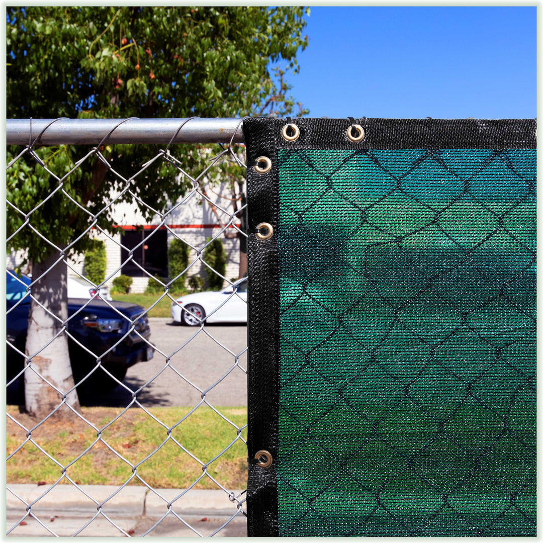 Heavy Duty PLUS Fence Privacy Screen Cover Windscreen with Heavy Duty Brass Grommets, Commercial Grade -  220 GSM | 4 Sizes & 5 Colors