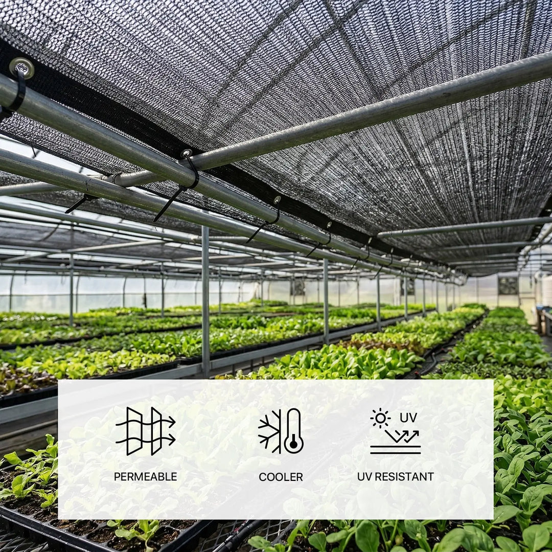70% Sunblock Black Garden Shade Cloth Mesh Tarp