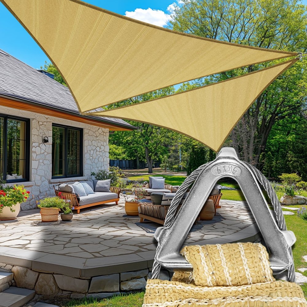 45 x 48 x 65.8 Custom Pro Ring Sun Shade Sail - Royal Shade USA