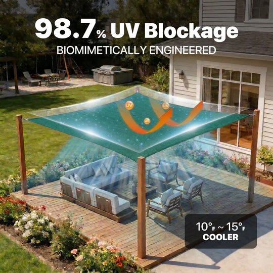 [CUSTOM] Super Ring Triangle/Rectangle/Square Heavy Duty 260 GSM Industrial Grade Sun Shade Sail Royal Shade