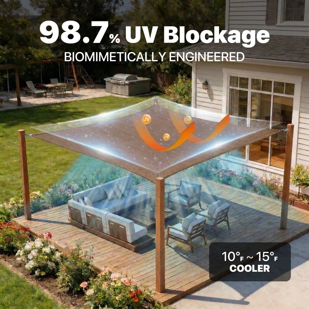 [CUSTOM] Super Ring Triangle/Rectangle/Square Heavy Duty 260 GSM Industrial Grade Sun Shade Sail Royal Shade