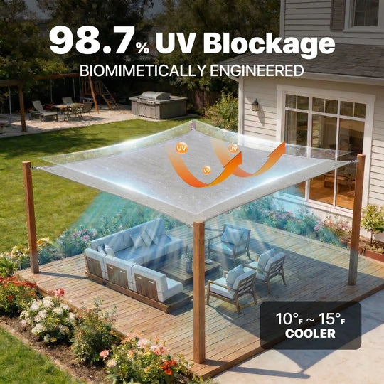 [CUSTOM] Super Ring Triangle/Rectangle/Square Heavy Duty 260 GSM Industrial Grade Sun Shade Sail Royal Shade