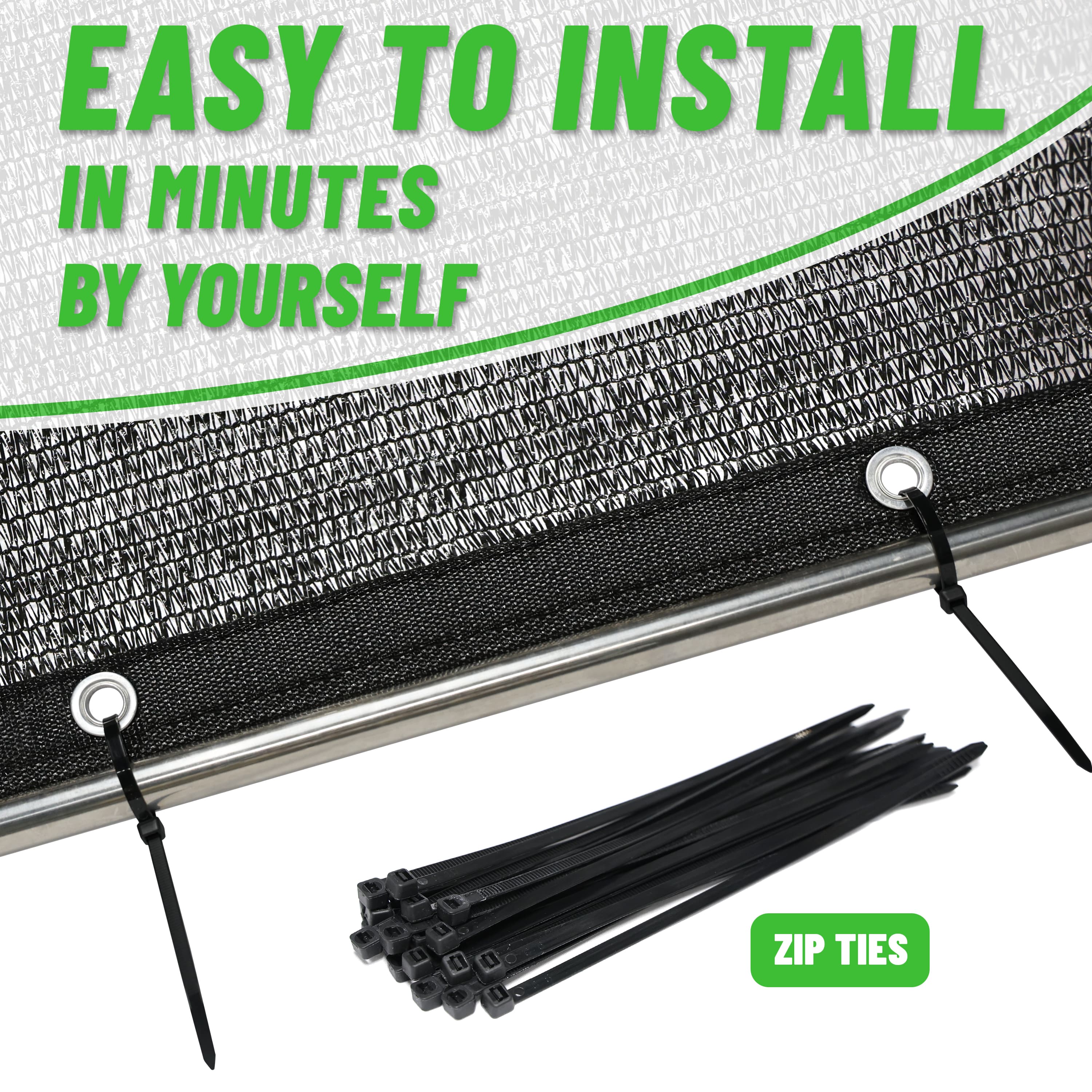 50% Sunblock Black Garden Shade Cloth Mesh Tarp | Royal