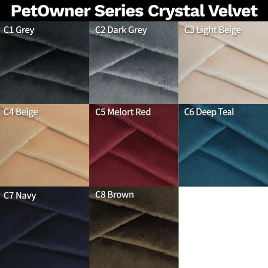 【Custom】PetOwner Crystal Velvet Fabric Seat Cushion, Indoor Bench Cushion Royal Shade USA