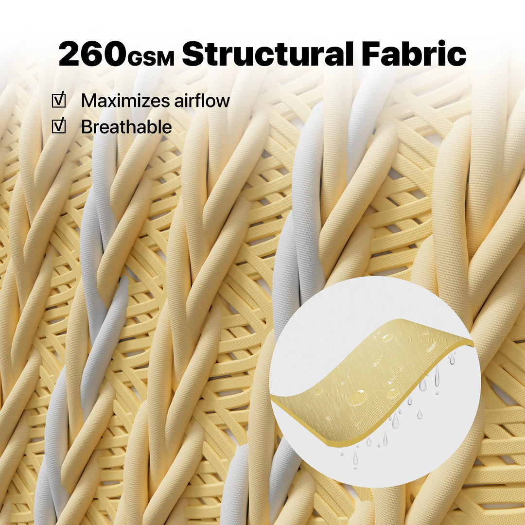 Close-up of 260GSM structural fabric breathable shade sail