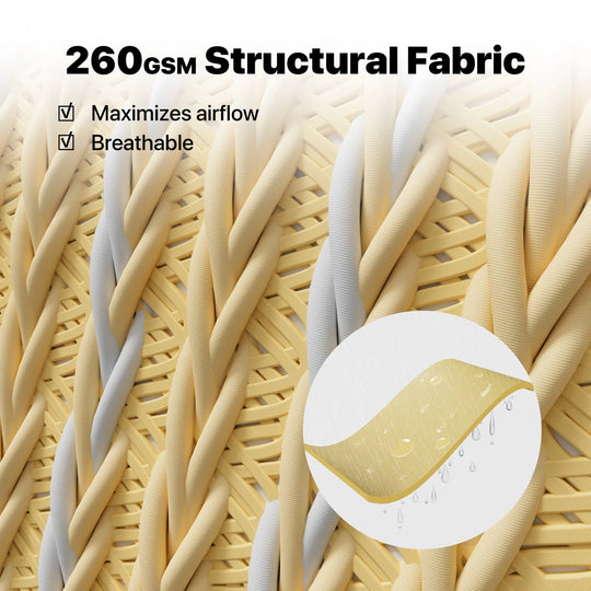 Close-up of 260GSM structural fabric breathable shade sail