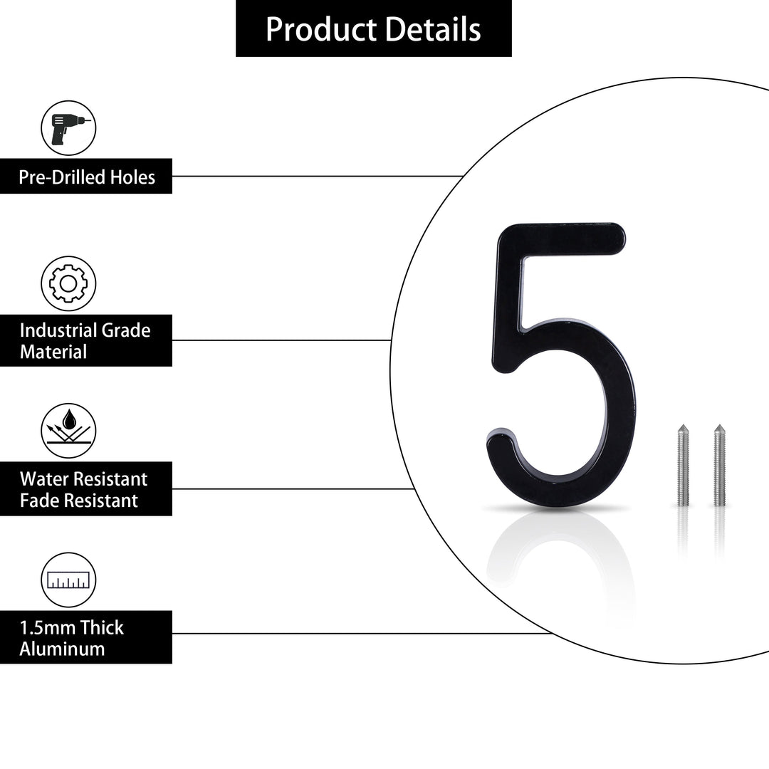 【Custom】Metal House Number Sign,Minimalist Address Sign Royal Shade USA