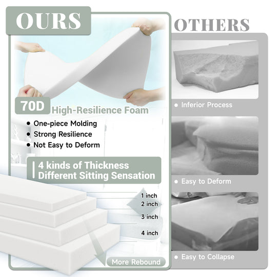 replace cushion foam丨royal shade