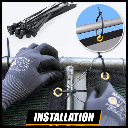 5 ft Fence Privacy Screen W Brass-Grommets 170 GSM Royal Shade