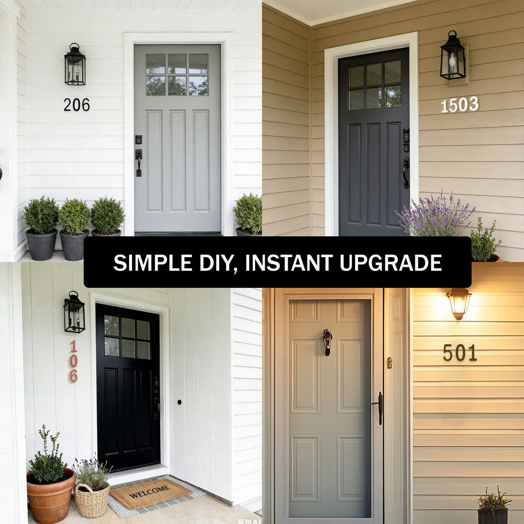 【Custom】Metal House Number Sign,Minimalist Address Sign Royal Shade USA