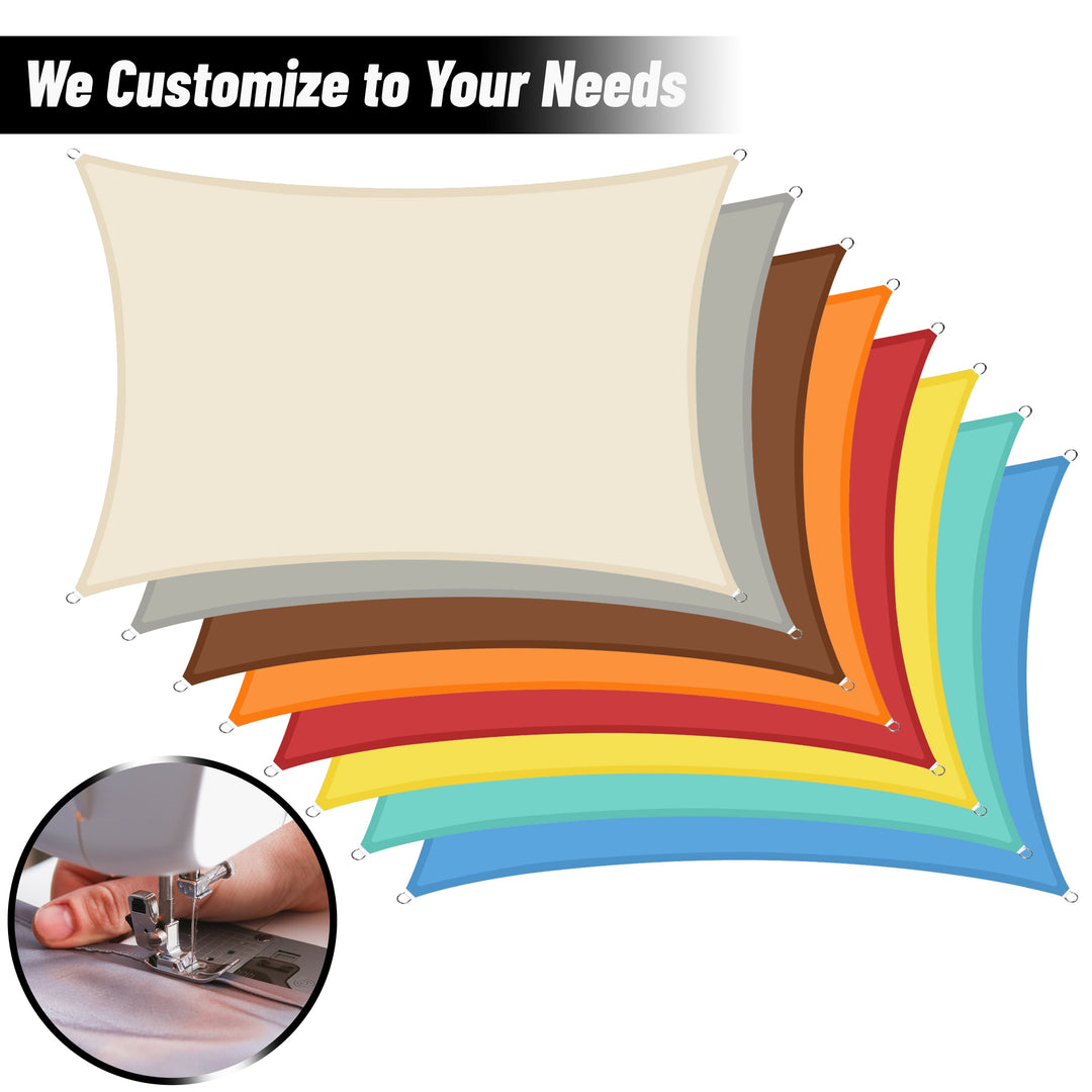 [CUSTOM] Heavy Duty Waterproof Triangle/Rectangle/Square Shade Sail Outdoor Canopy Awning