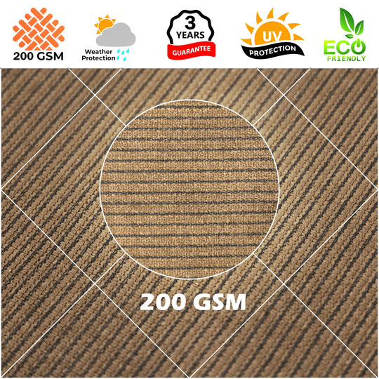Equilateral Triangle Sun Shade Sail Canopy, 200 GSM HDPE Fabric Shade Royal Shade