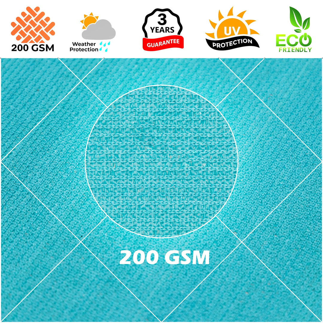Equilateral Triangle Sun Shade Sail Canopy, 200 GSM HDPE Fabric Shade Royal Shade