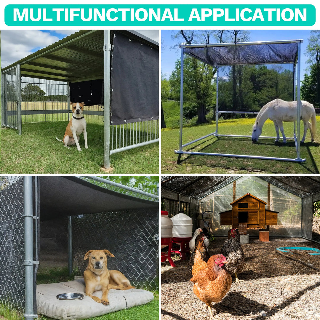 90% Sunblock Shade Cloth Dog Kennel Shade Mesh Tarp Royal Shade USA