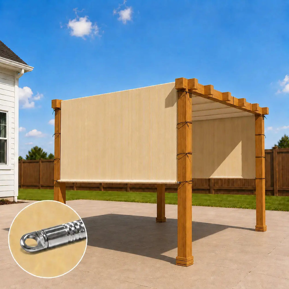 Pergola Sun Shade Canopy Replacement Cover (With Rods） Royal Shade USA