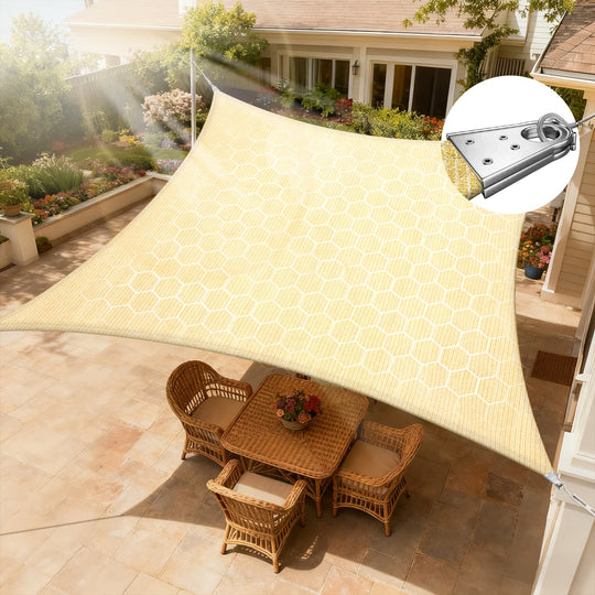 Super Ring Heavy Duty Rectangle Commercial Grade Sun Shade Sail