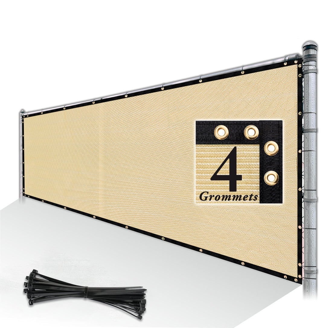 5 ft Fence Privacy Screen W Brass-Grommets 170 GSM Royal Shade