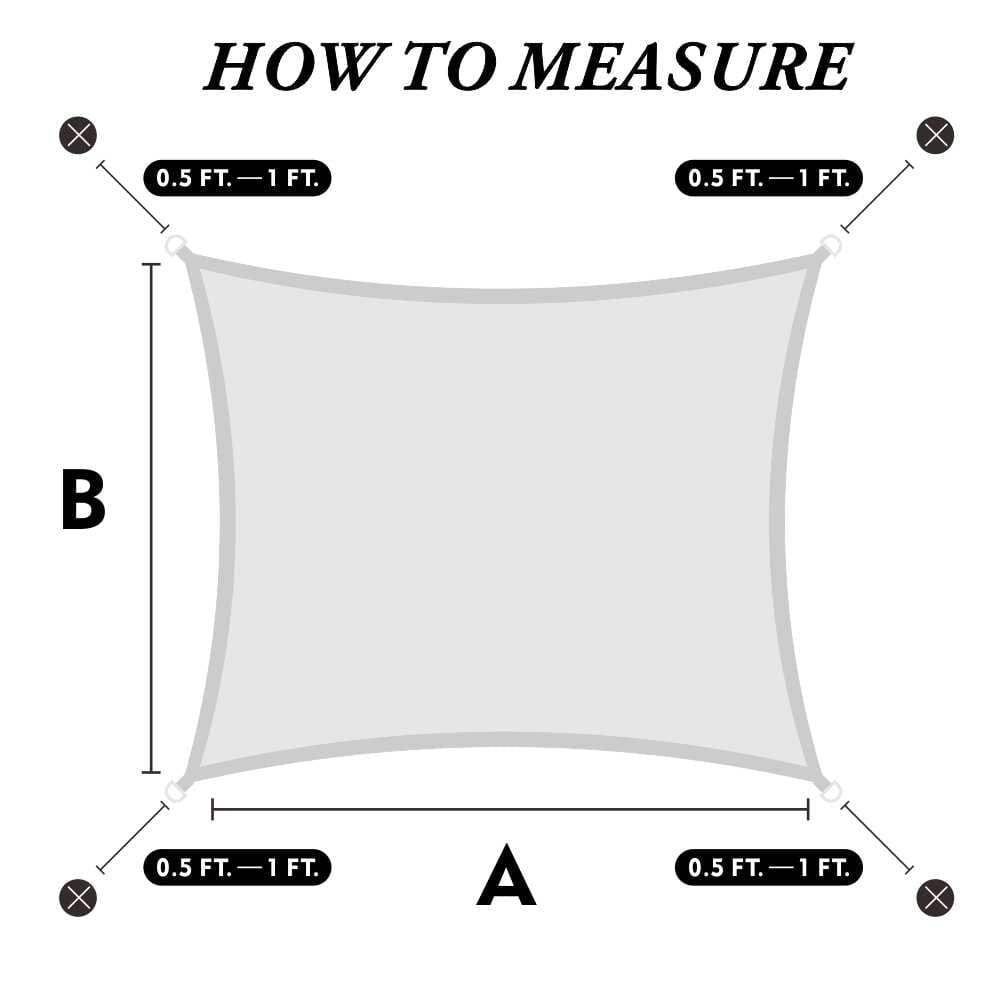 [CUSTOM] Rectangle Standard Sun Shade Sail Canopy, Commercial Grade