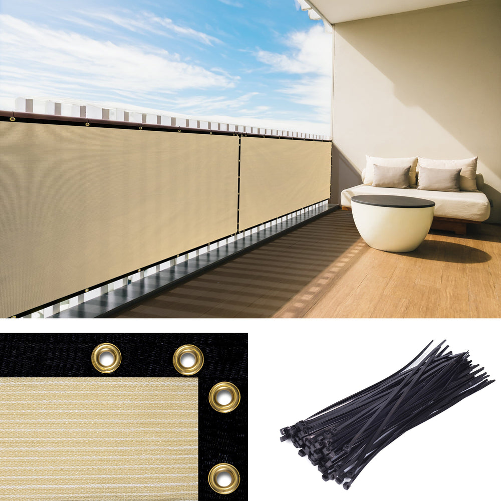 Fence Privacy Screen w/ Brass Grommets 170 GSM | 7 Colors