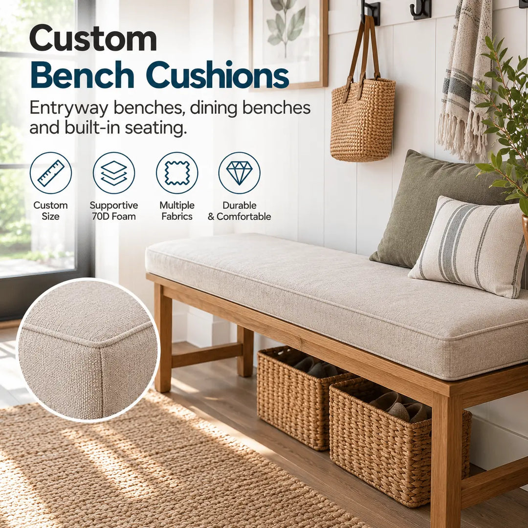 [Custom] Premium 70D High-Resilience Foam Multi-Fabric Furniture Cushion