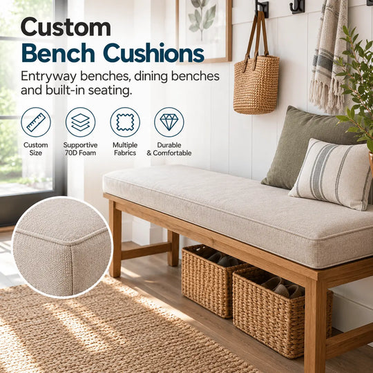 [Custom] Premium 70D High-Resilience Foam Multi-Fabric Furniture Cushion