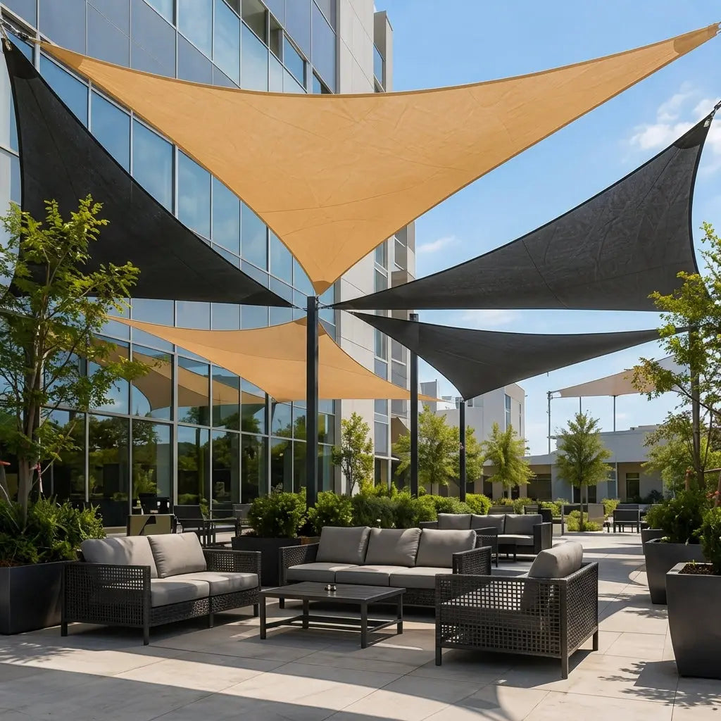 Super Ring Heavy Duty Square Commercial Grade Sun Shade Sail Canopy