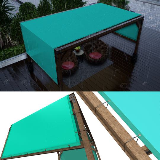 [Custom] Waterproof Pergola Sun Shade Canopy Replacement Cover Commercial Grade 260 GSM Cloth(No Rod)