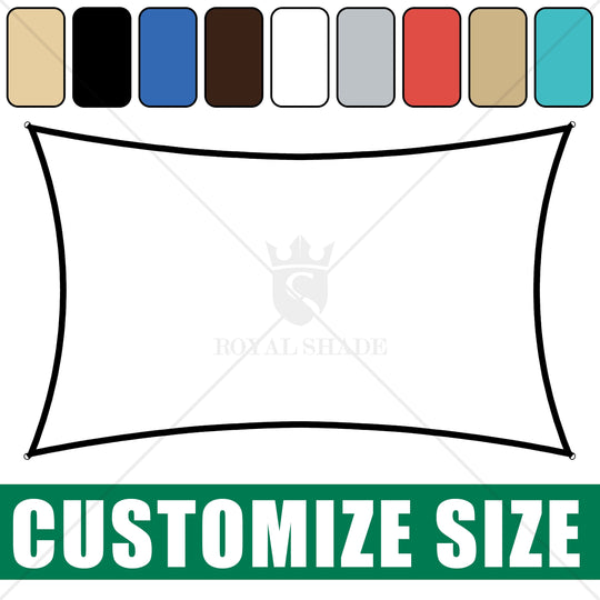 [CUSTOM] Rectangle Standard Sun Shade Sail Canopy, Commercial Grade