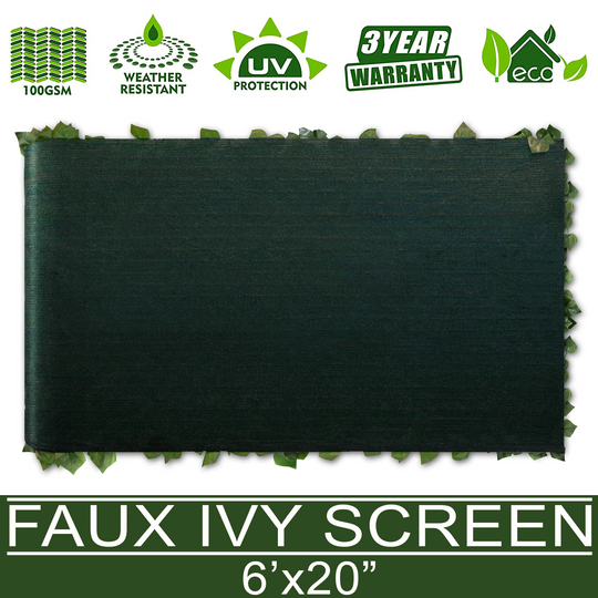 Artificial Hedges Faux Ivy Leaves Fence Privacy Screen Panels  Decorative Trellis